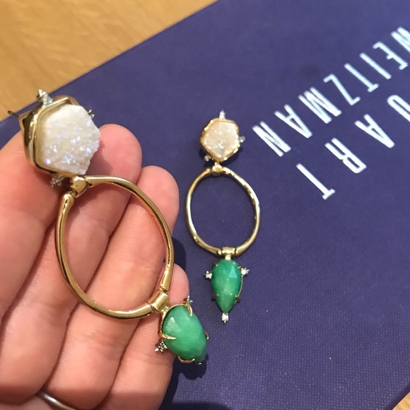 Alexis Bittar Druzy Stone Post Link Earrings - Picture 5 of 6